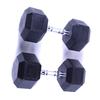 Venta al por mayor de fábrica mancuerna hexagonal recubierta de PU equipo deportivo para fitness en casa entrenamiento de levantamiento de pesas mancuerna de hierro puro recubierta