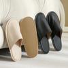 Pantuflas Plegables Salón de Belleza Gama Alta para Mujer de Interior Suela Suave Cuero Suela de Tendón Cuero Pantuflas Hogar Venta al por Mayor