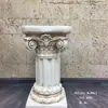 Casamento Coluna Romana Dourada Vaso de Flores Prateleira Guia de Estrada Listrado Europeu Troféu Fibra de Vidro Adereços de Casamento