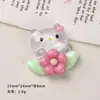 Accesorios de Resina DIY de Dibujos Animados, Pinzas para el Cabello de Gato con Flores de Primavera, Fundas para Teléfono, Hebillas para Zapatos, Llaveros, Colgantes y Decoraciones