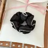 Scrunchie Plissado de Tecido Simples Estilo Coreano Novo Modelo 2025 Vibe Preguiçosa Suave Acessório de Coque para Cabelo Elástico para Mulheres