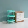 Prateleira de Armazenamento para Lanches e Utensílios Domésticos Carrinho Móvel de Múltiplas Camadas com Corrimão para Cozinha Sala de Estar e Quarto
