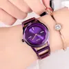 Reloj de Mujer GEDI Oro Rosa Incrustaciones de Diamante Escala Simple Correa de Acero Resistente al Agua Moda Reloj de Cuarzo Modelo Nuevo Venta Directa de Fábrica