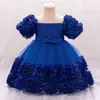 Vestido de niña Vestido de princesa Vestidos de bebé Vestido Vestido de lentejuelas de capullo para niños Vestido de anfitrión para piano