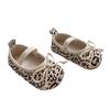 Sapatos de Bebê para Crianças Pequenas Primavera e Outono Estilo Coreano Sola Macia Frente Bebê Versátil Elástico Antiderrapante Anti-Queda Estampa de Leopardo