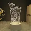 Personalizado con Fotos, Luz Nocturna 3D de Té de Limón Hecha a Mano, Luminoso de Respaldo Mercado Nocturno Limón USB Maletero Decoración de Neón