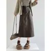 Falda de mujer de moda hecha a medida nuevo otoño 2026 otoño-invierno vintage de cintura alta adelgazante recta línea A