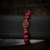 Pulsera Dios Guardián Cinabrio Mineral Bruto Natural Zodíaco Benmingfo Arena Oro Púrpura Pulsera Joyería Femenina Suministro en Vivo