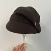 Estilo Coreano Personalidade Enrugada Temperamento Boina Feminina Outono Inicial Simples Versátil Boné Bico de Pato Férias Proteção Solar Boné de Equitação Tendência