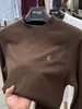 Ropa interior térmica de doble cara para Otoño e Invierno para Hombre, Cuello alto medio, Interior cepillado, Camiseta versátil casual, Top cálido