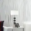 Papel Tapiz Autoadhesivo Rayado de Espuma Alta No Tejido Estéreo 3D para Sala de Estar, Dormitorio, Comedor, Papel Tapiz Gris Plateado, Autoadhesivo para Uso Doméstico