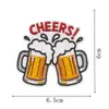 Patches bordados estilo americano com tema de cerveja para tampinhas de garrafa, barris, copos e garrafas, adequados para jaquetas jeans e bolsas, patches decorativos DIY