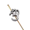 10x12mm 1.4g Plata Antigua Accesorios para Ropa Colgante Cuentas de Agujero Grande y Pequeño Cuentas Om de Agujero Pequeño
