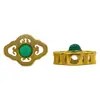 Prata S925 Banhada Tamanho Pequeno Diamante Jade Cabaça Acessórios Pulseira Colar Fio DIY Contas Artesanais Produto Semi-Acabado