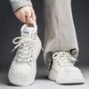 Zapatos Casuales de Moda de Caña Alta con Suela Gruesa Nuevo Estilo Otoño/Invierno para Hombres Jóvenes Estilo Callejero de Moda Calzado Deportivo Individual que Aumenta la Altura para Hombres