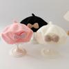 Chapéu de bebê estilo primavera e outono, boina para meninas recém-nascidas, de lã, infantil, de malha, princesa, fofa, super fofa, moderna