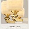 Todo o cobre Jade Novo lustre de estilo chinês lâmpada da sala de estar atmosfera de estilo chinês edifício duplex Villa Jade lâmpadas de salão