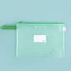 Bestseller transfronterizo Bolsa para documentos transparente de PVC engrosado A4, bolsa con cremallera de malla plástica, bolsa de almacenamiento de gran capacidad para exámenes A4