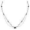 Collares de Alta Moda Tendencia, Colección de Suéteres Picantes, Diseño Negro, Cruz de Mariposa de Nicho, Estilo Versátil Hip-Hop
