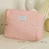 Nueva Bolsa de Almacenamiento Linda de Color Caramelo de Gran Capacidad Nube Portátil de Viaje Suave Flor Portátil Bolsa de Cosméticos para Mujeres