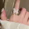 Anillo Abierto de Mariposa Multicolor Super Hada para Mujer, Diseño de Nicho, Anillo para Dedo Índice, Lujo Ligero, Sensación de Alta Gama, Tendencia de Anillo de Verano