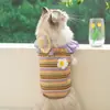 Roupas de Gato Estilo Pastoral Floral Vazadas, Roupas Finas e Respiráveis de Duas Pernas para Primavera e Verão para Cães Ragdoll e Vestuário para Pets