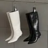Chao Calçados Plus Size Tamanho 40-47 2026 Outono Salto Médio Botas Altas Femininas Comércio Exterior Botas Femininas Botas Acima do Joelho Femininas