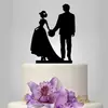 Decorações Personalizadas Criativas para Bolo de Casamento Bonecos da Noiva e do Noivo Cartão para Bolo de Casamento Decoração de Bolo Exquisita