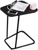 Mesa Auxiliar Moderna Casual para Sala de Estar Mesa de Noche Mesa de Noche Mesa Lateral Pequeña para Sofá Mesa de Computadora Mesa de Café Portátil Mesa Negra