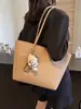 Bolsa grande com padrão de lichia para mulheres, nova coleção 2026, leve e luxuosa, adequada para o dia a dia, bolsa tote moderna, bolsa de ombro e bolsa de axila
