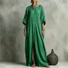 2026 Sitio Web Independiente Europeo y Americano Amazon Aliexpress Vestido Casual Irregular de Longitud Lateral de Cuello Redondo de Longitud al Suelo Nuevo de Primavera y Verano