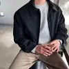 Chaqueta de gamuza para hombre para comercio exterior, chaqueta bomber de estilo coreano de moda con cuello de solapa para primavera y otoño, top versátil para hombre