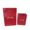 Bolsa de Papel Especial Roja para Joyería Bolsa de Empaque para Regalo Bolsa de Empaque Festivo de Papel Kraft Caja de Empaque Personalizada Lista para la Venta