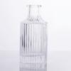 Botella de Aromaterapia Romana Hombro Inclinado Patrón Vertical Botella de Vidrio Botella para Aceites Esenciales Botella Vacía para Adornos de Dormitorio y Sala de Estar Transparente Simple Botella Fragante
