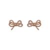 Aretes 925 de alta gama con lazo pequeño y exquisito AliExpress superventas aretes simples coreanos para mujer al por mayor