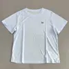 Camiseta de Verano Nueva para Mujer, Bordada con Caballo Sencillo, Manga Corta, Cuello Redondo, Color Sólido, Transpirable, Versátil, de Lyocell Tencel