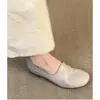 Zapatos casuales de otoño e invierno para mujer, elegantes y versátiles, 4 cm de aumento interno de altura, mocasines sin cordones de punta redonda, modelo nuevo