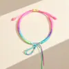 Pulseira de corda vermelha semiacabada tecida à mão para DIY, sachê, pingente de joia, estilo nacional, corda de mão, corda colorida