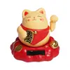 Decoração de Carro Gato da Sorte 0kg Alimentado por Energia Solar com Braços Móveis, Decoração de Loja de Alto Padrão para Atrair Riqueza, Decoração de Mesa no Atacado