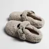 Zapatos peludos de suela plana puntera cerrada medias zapatillas mujer 2026 Otoño/Invierno Nuevas Zapatillas de Algodón con Felpa de Ante Zapatos Birkenstock Mocasines