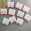 Novos brincos de resina de moda infantil com desenho animado de estrela, cor fofa, sem orelhas, acessórios para estudantes