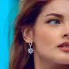 Pendientes de Estrella y Luna Bohemios de Alta Gama Transfronterizos Moda Europea y Americana Pendientes Asimétricos con Joyería de Lujo Ligero
