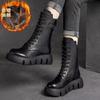 Botas Martin Estilo Comercio Exterior Transfronterizo 2025 con Forro Polar, Botas de Media Caña Acolchadas de Algodón, Botas de Nieve de Suela Gruesa para Mujer
