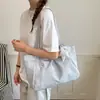 Bolso versátil de gran capacidad de color liso, nuevo, casual, de moda coreana de alta gama, para la escuela y el trabajo, bolso de hombro tipo tote