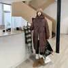 Nuevo Abrigo de Algodón con Relleno de Plumas Espeso Invierno 2024 Largo Hasta Debajo de la Rodilla Estilo Coreano Holgado Chaqueta de Algodón Abrigo de Moda para Mujer
