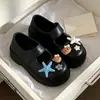 Sandalias Mary Jane de Estilo Japonés con Suela Gruesa, Velcro, Estrella de Mar, Gatito, Lindas, Cómodas y No Cansan para Mujer con Soporte Ligero para el Arco para Verano