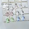 Arte de Uñas Transparente Montón de Caramelo de Roca Joyería de Diamantes Huevo de Paloma de Cristal Transparente Rectángulo Ángulo Recto Joyería de Arte para Uñas Terminada Bola de Diamante
