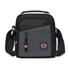Bolsa Transversal Masculina de Membrana de Nylon Bolsa de Ombro Impermeável Vertical Multicamadas Bolsa de Passeio Portátil Casual de Negócios