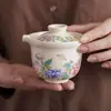 Forno Ru Tigela Coberta Portátil Panela de Mão Integrada Estilo Simples Panela Rápida de Viagem Três Xícaras Xícara Mestra Bule de Chá