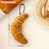 Pingente Criativo de Boneca de Pelúcia Pão Feminino Versátil Comida Boneca Chaveiro Decoração de Mochila Pingente